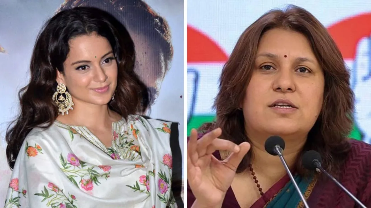 Kangana Ranaut and Supriya Shrinate