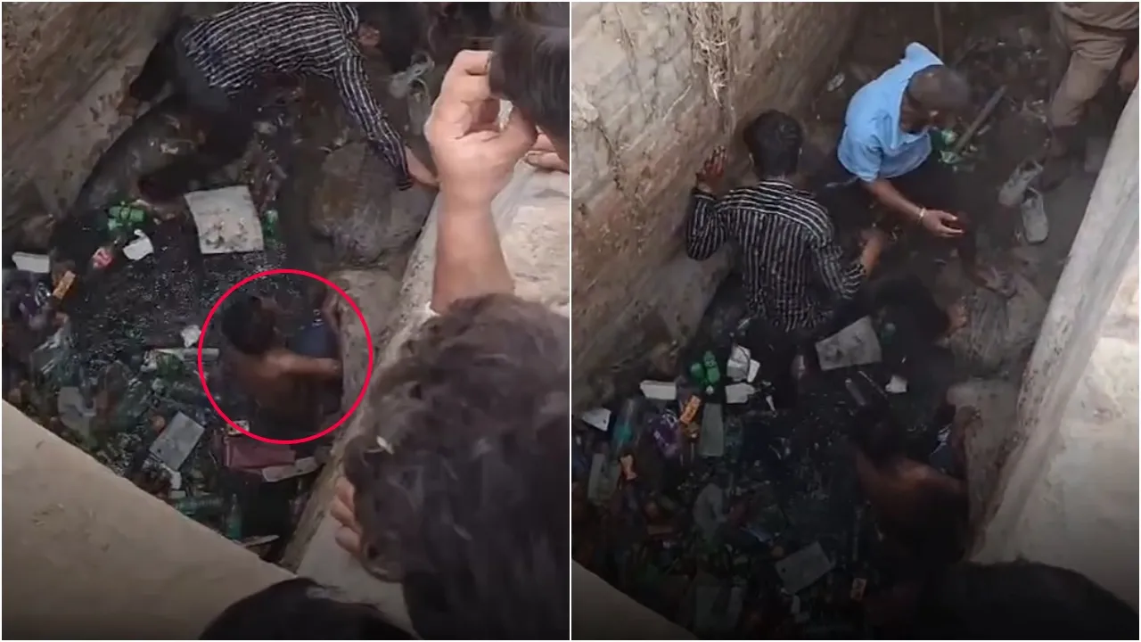 Drunk man rescued