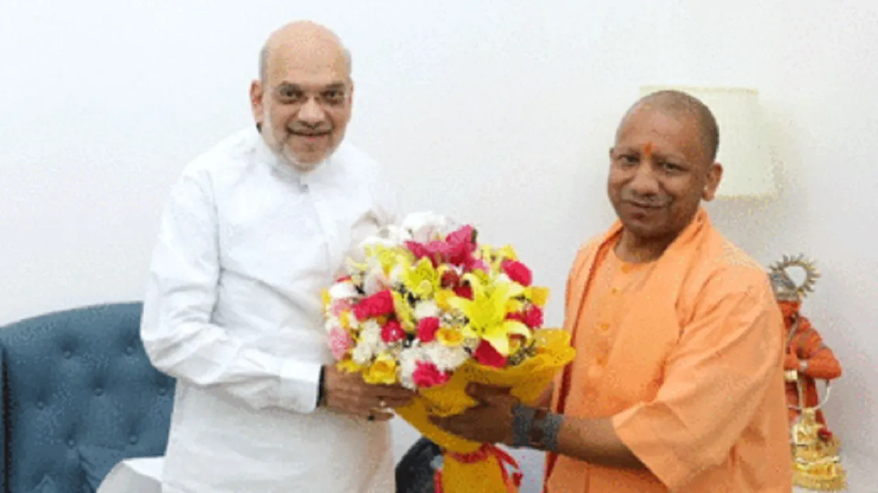 amit shah meeting CM yogi