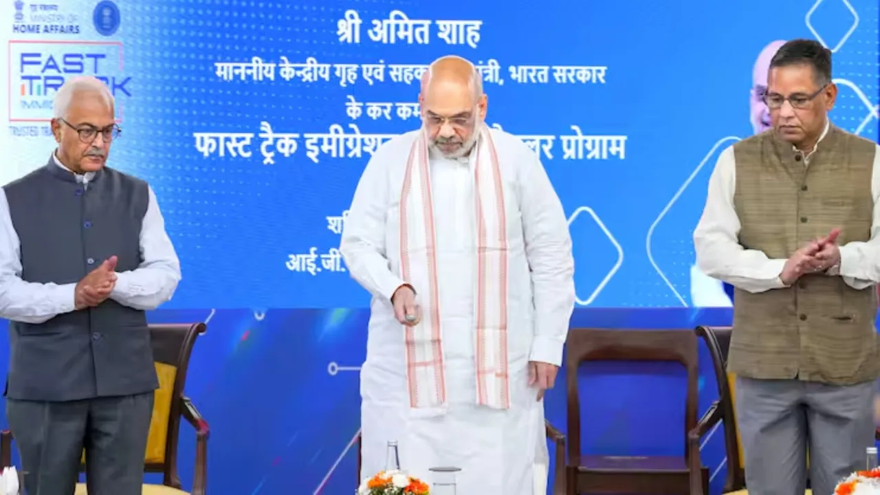 Amit Shah at IGI Airport