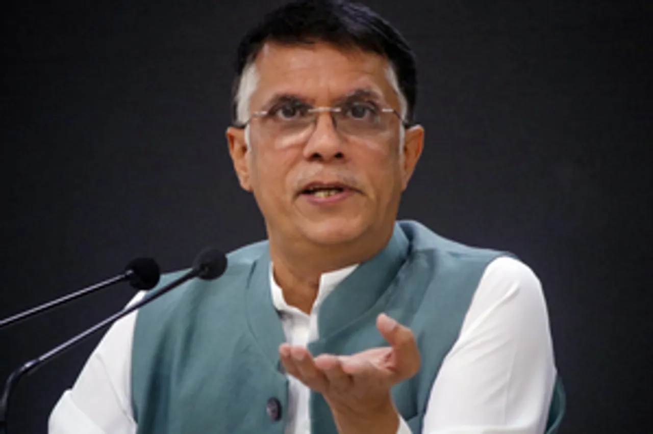 New Delhi: Congress leader Pawan Khera addresses a press conference