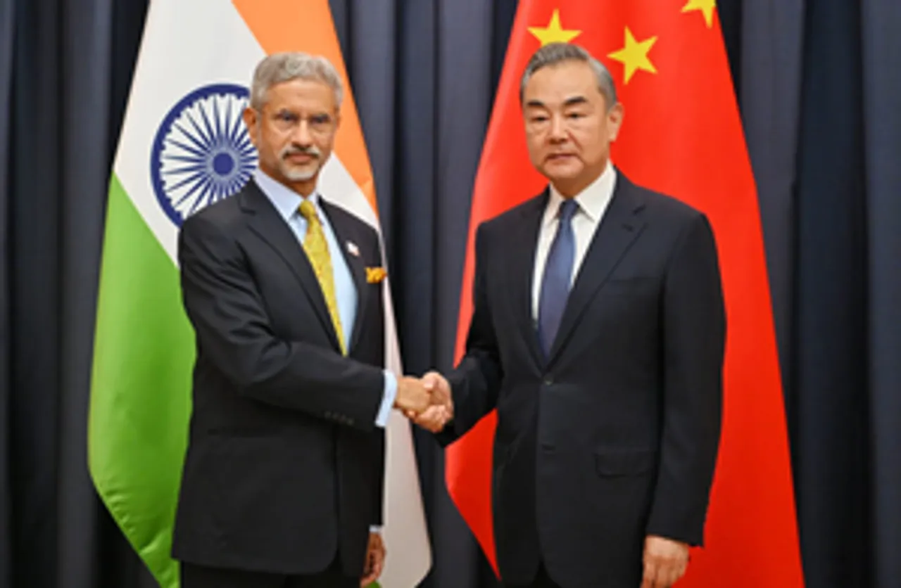 Astana [Kazakhstan]: External Affairs Minister S Jaishankar with his Chinese counterpart Wang Yi during a meeting, in Astana
