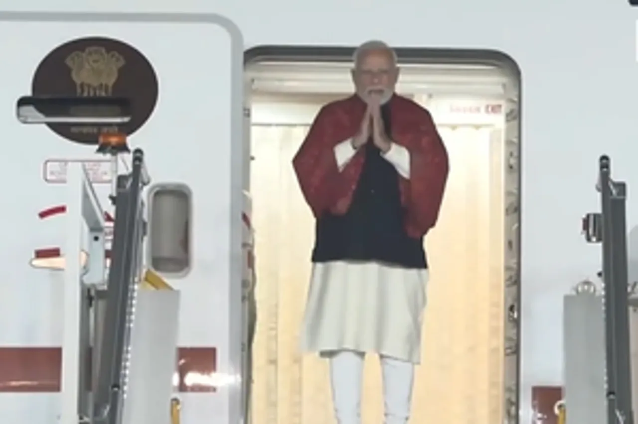 PM Narendra Modi returns home after two-day visit . Kuwait #INA Eng Topic