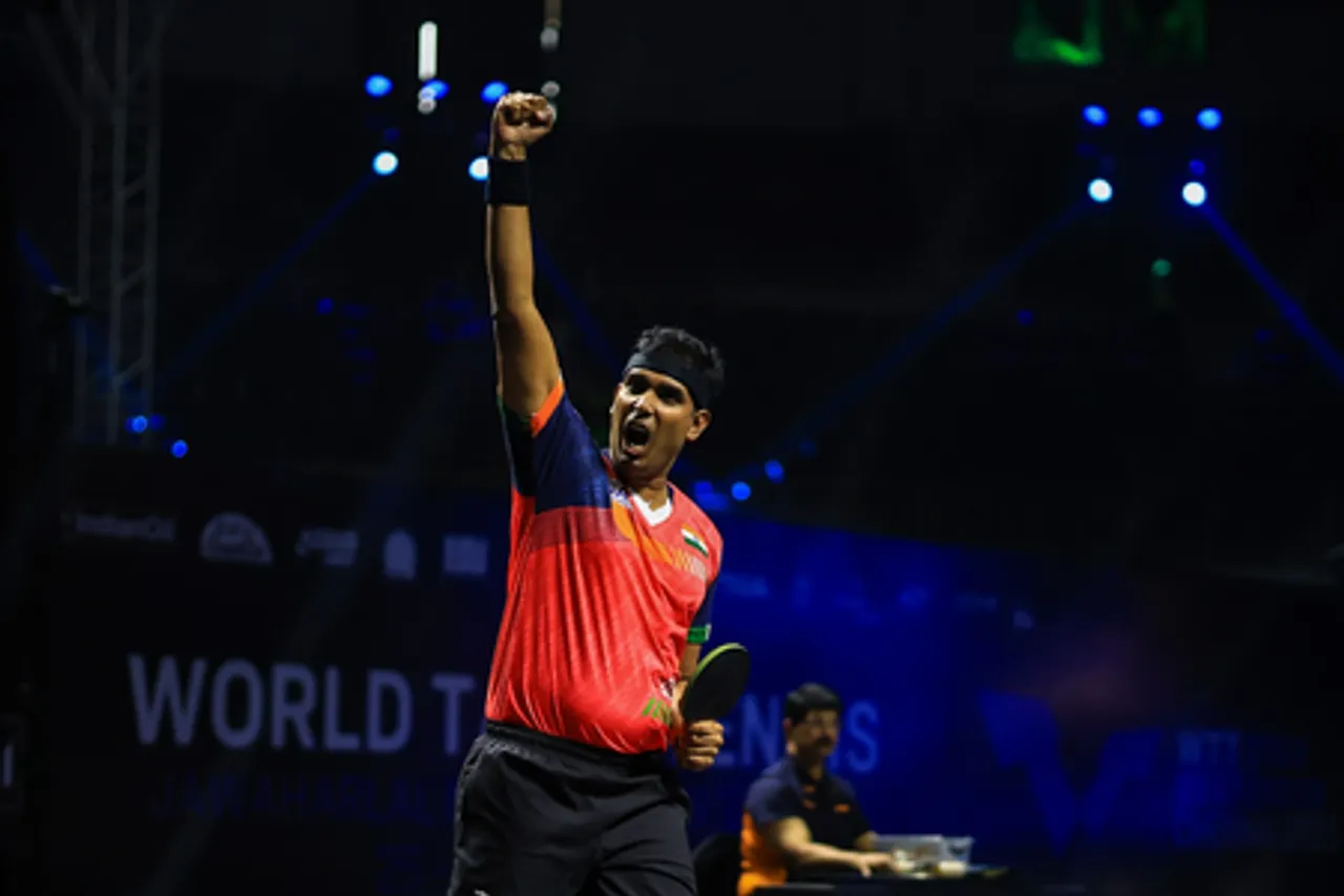 Sharath Kamal show continues as he leads four Indians into Round of 16 in men's singles competitions at the WTT Star Contender Chennai 2025 in Chennai on Friday. Photo credit: TTFI