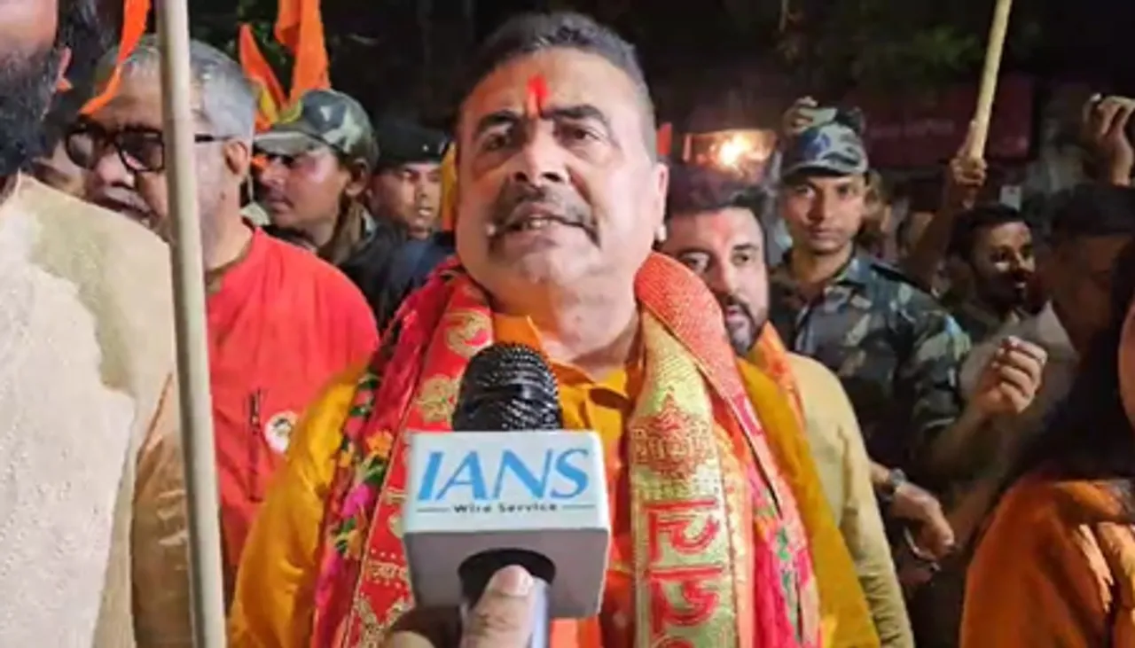 कोलकाता में रामनवमी की भव्य शोभायात्रा, शुभेंदु अधिकारी ने की हिंदू एकता की बात