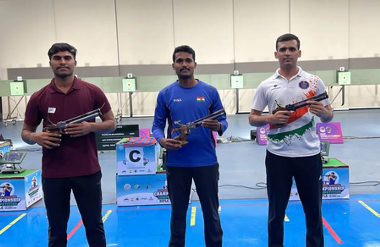 Kedarling Uchaganve leads Army 1-2 in men’s air pistol at KSSM Shooting Championship