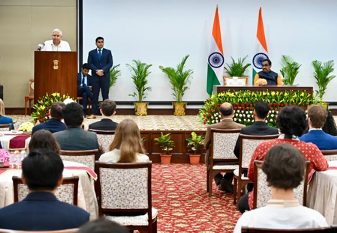 हमारे प्रधानमंत्री ने कौटिल्य के दर्शन को व्यवहार में उतारा है : उपराष्ट्रपति धनखड़