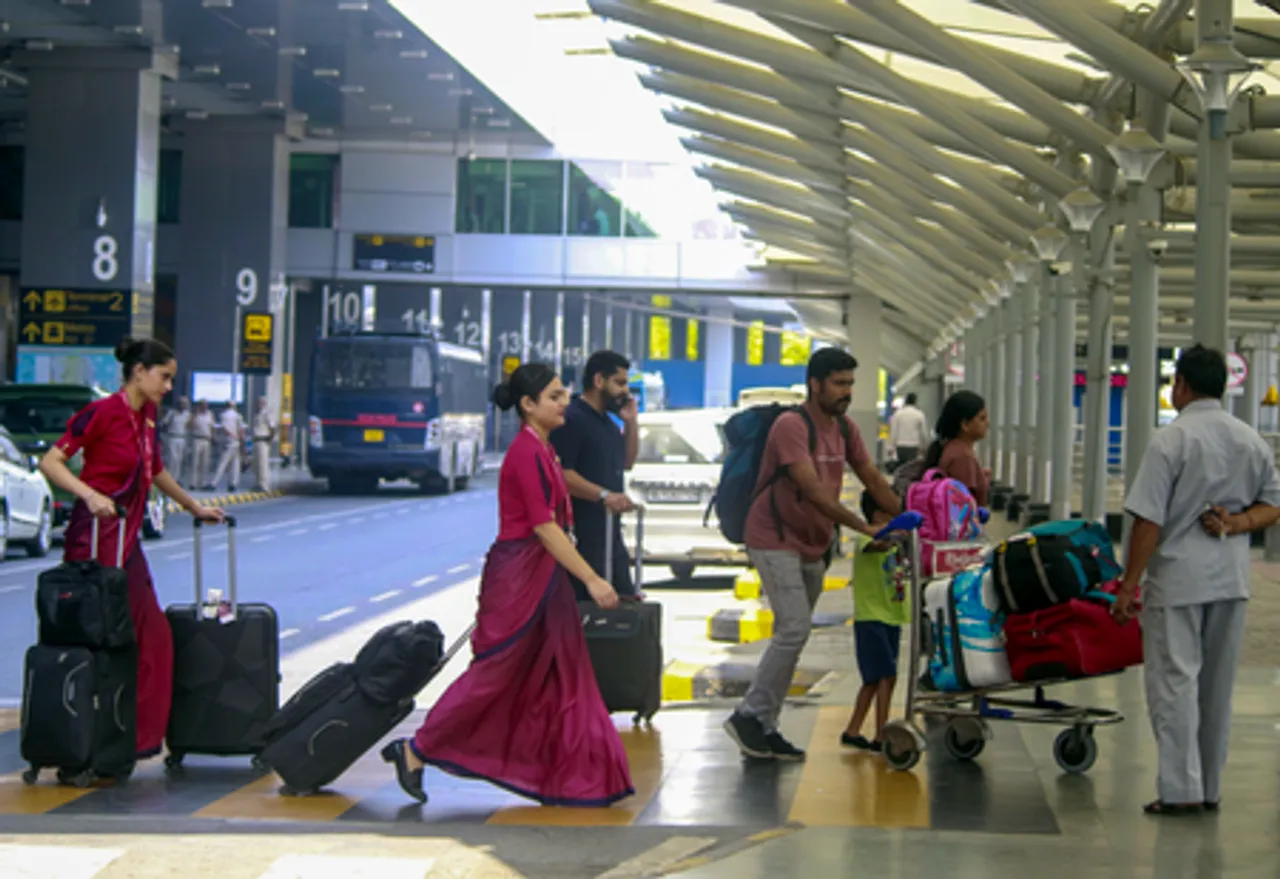 New Delhi: IGI Terminal 3 amid the Indo-Pak tension
