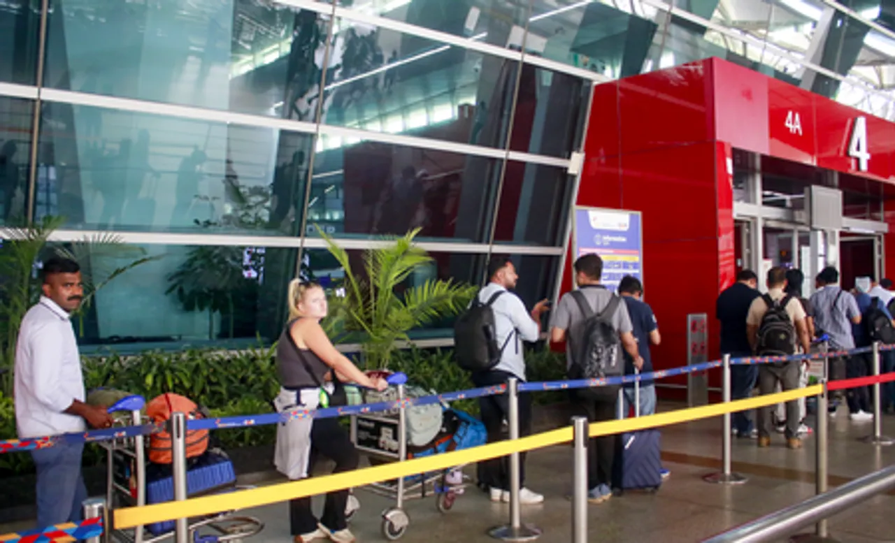 New Delhi: IGI Terminal 3 amid the Indo-Pak tension