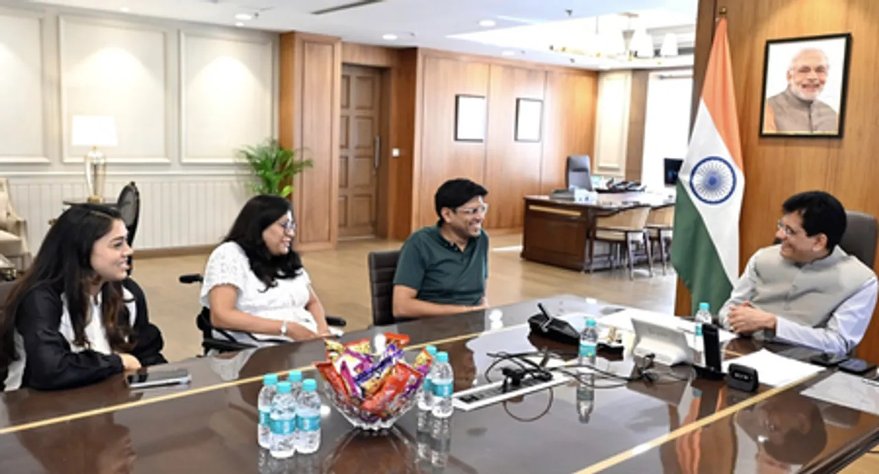 New Delhi: Piyush Goyal meets Lenskart CEO Peyush Bansal