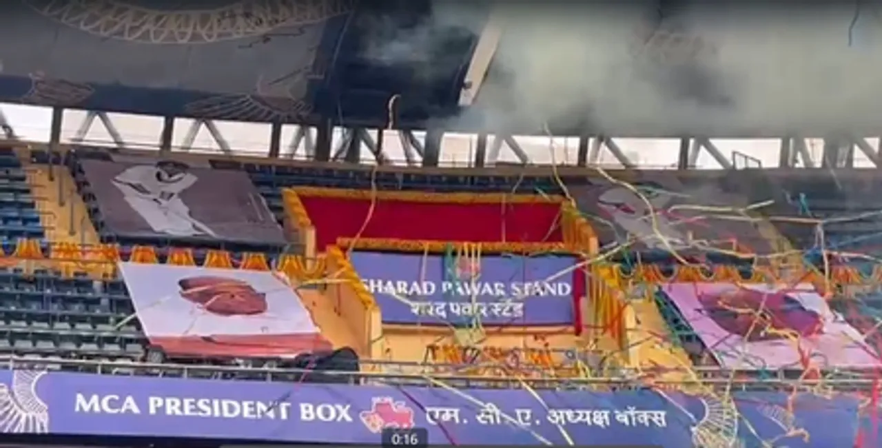 Rohit Sharma Stand unveiled at Wankhede Stadium, batter says, ‘I never even dreamt of it’ during the event in Mumbai on Friday. IANS Photos