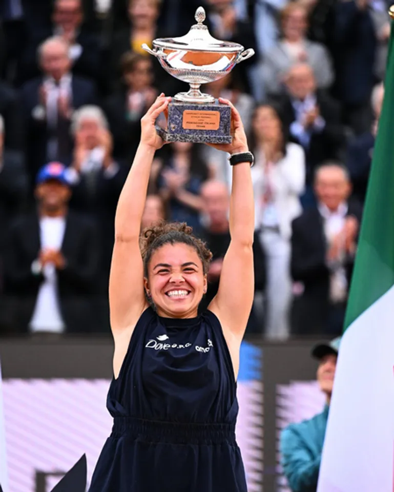 Jasmine Paolini cruises past Coco Gauff to claim historic women's singles title in the Internazionali BNL d'Italia at Rome on Saturday. Photo credit: Internazionali BNL d'Italia/X