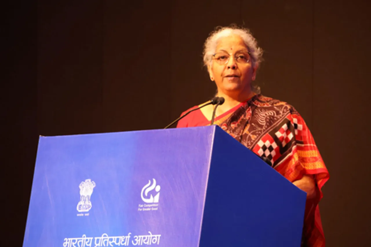 CCI playing a key role in ensuring free and fair markets: FM Sitharaman (Photo courtesy Office of Nirmala Sitharaman X handle)