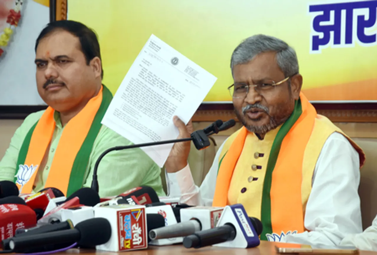 Ranchi: Babulal Marandi Addresses Press Conference