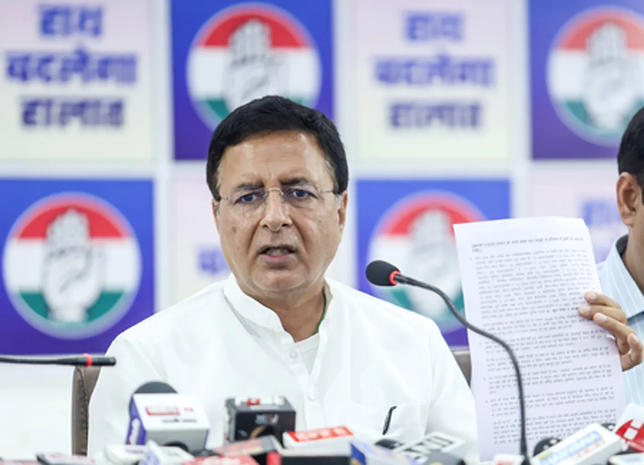 Chandigarh: Randeep Singh Surjewala addresses a press conference