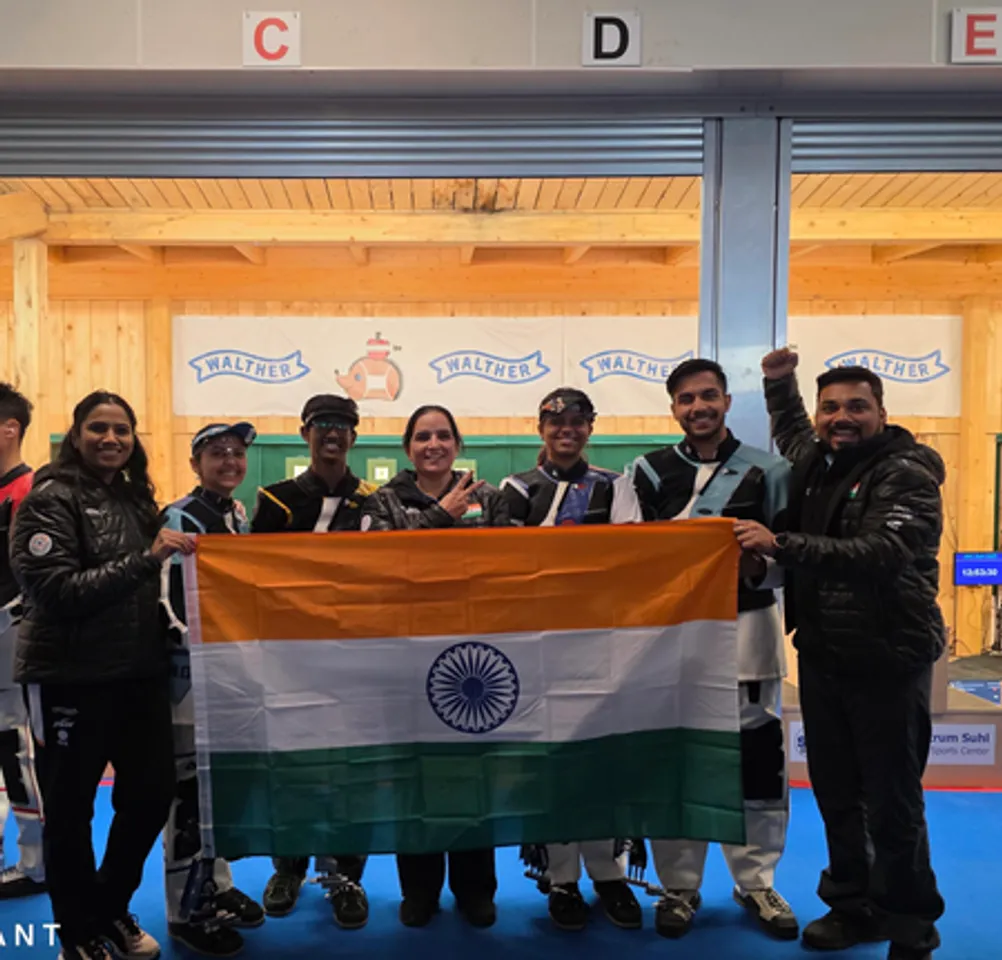 Another double podium in the 10m air rifle mixed team event for India at Suhl , Photo credit: NRAI