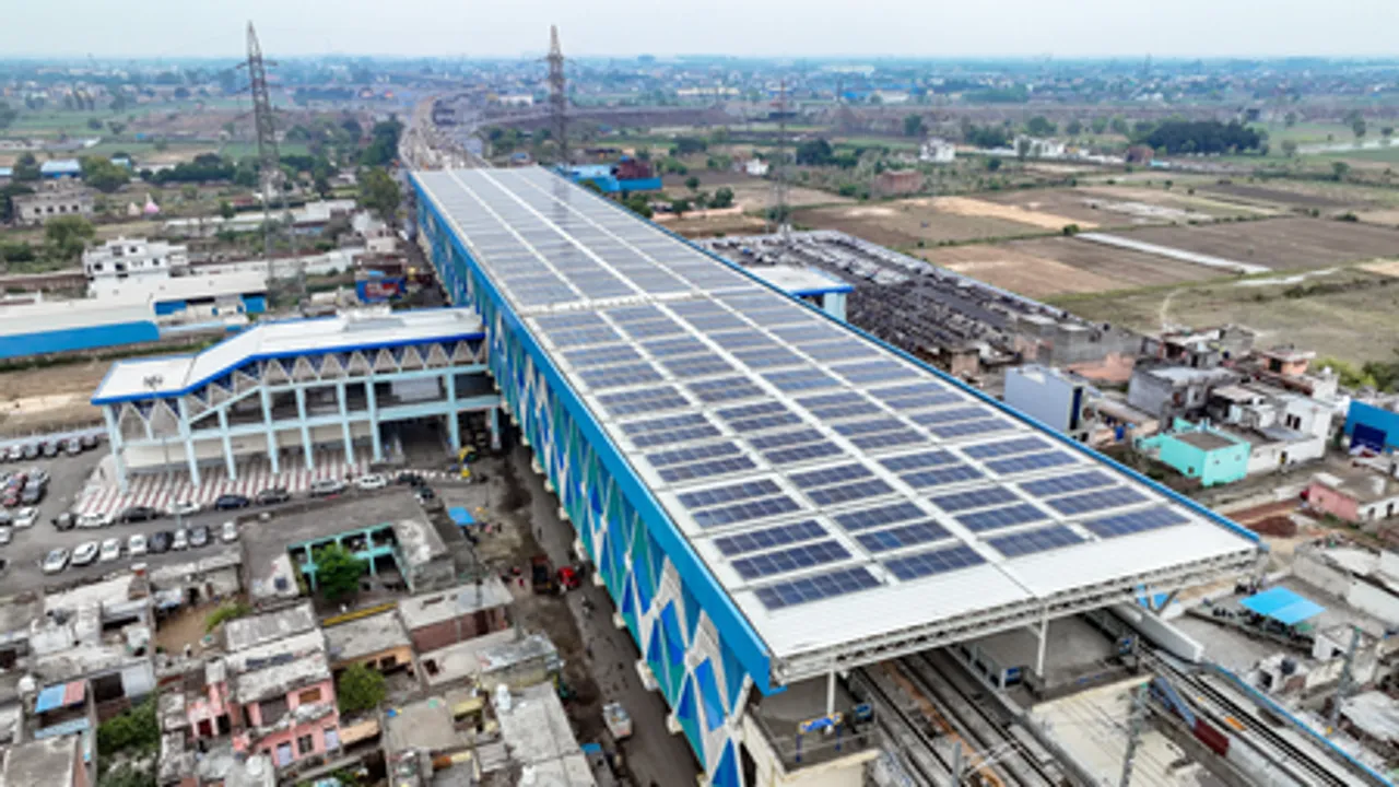 मेरठ साउथ नमो भारत स्टेशन पर 717 किलोवाट पीक क्षमता वाला रूफटॉप सोलर पावर प्लांट स्थापित