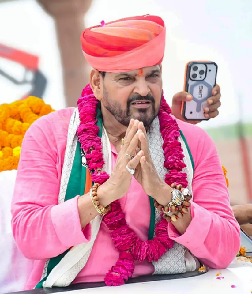 Brij Bhushan Sharan Singh Arrives in Ayodhya