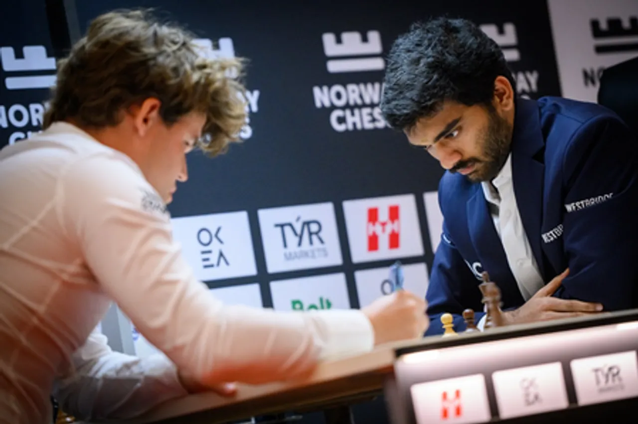 Norway Chess: Gukesh succumbs to Carlsen’s accuracy (Credit: Norway Chess)