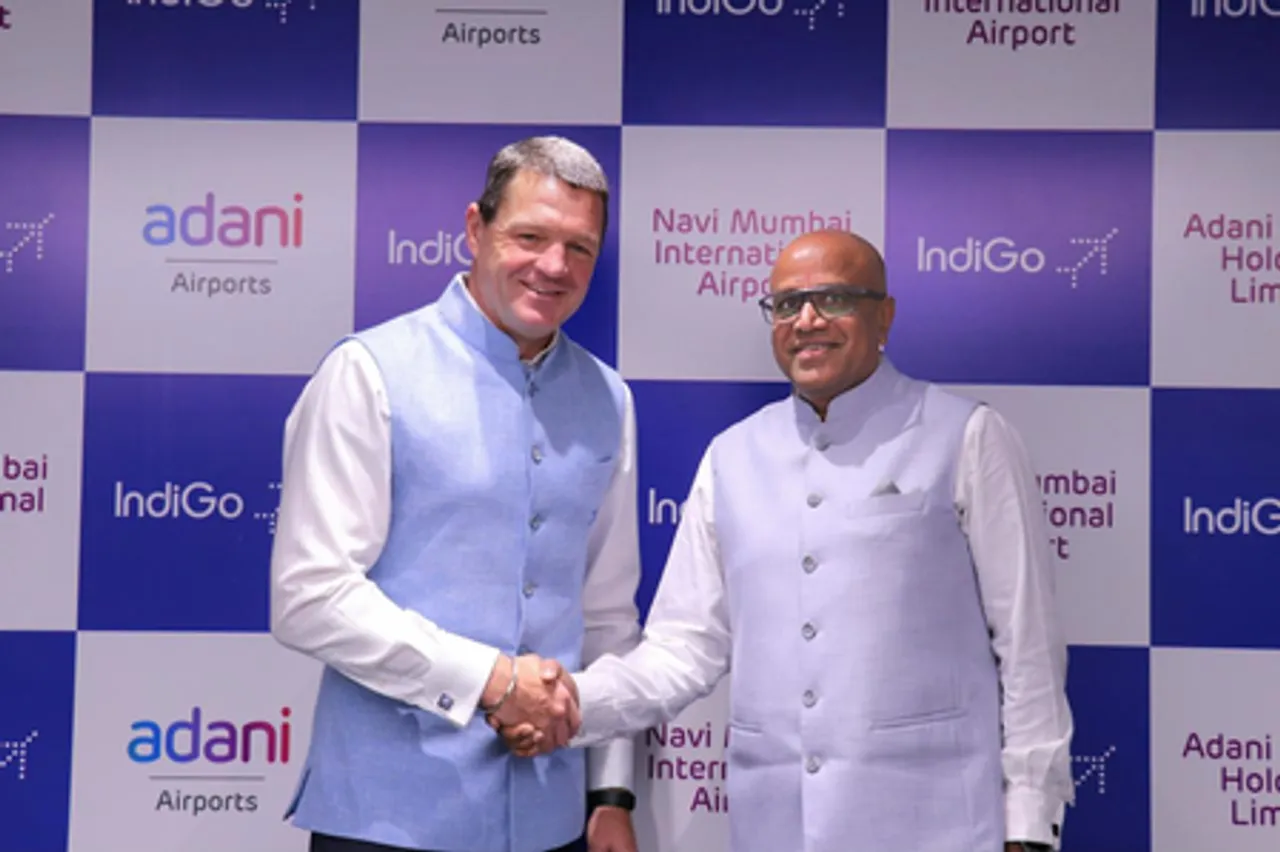 IndiGo, Adani Airports join hands to flag off ops at Navi Mumbai airport (Photo courtesy IndiGo)