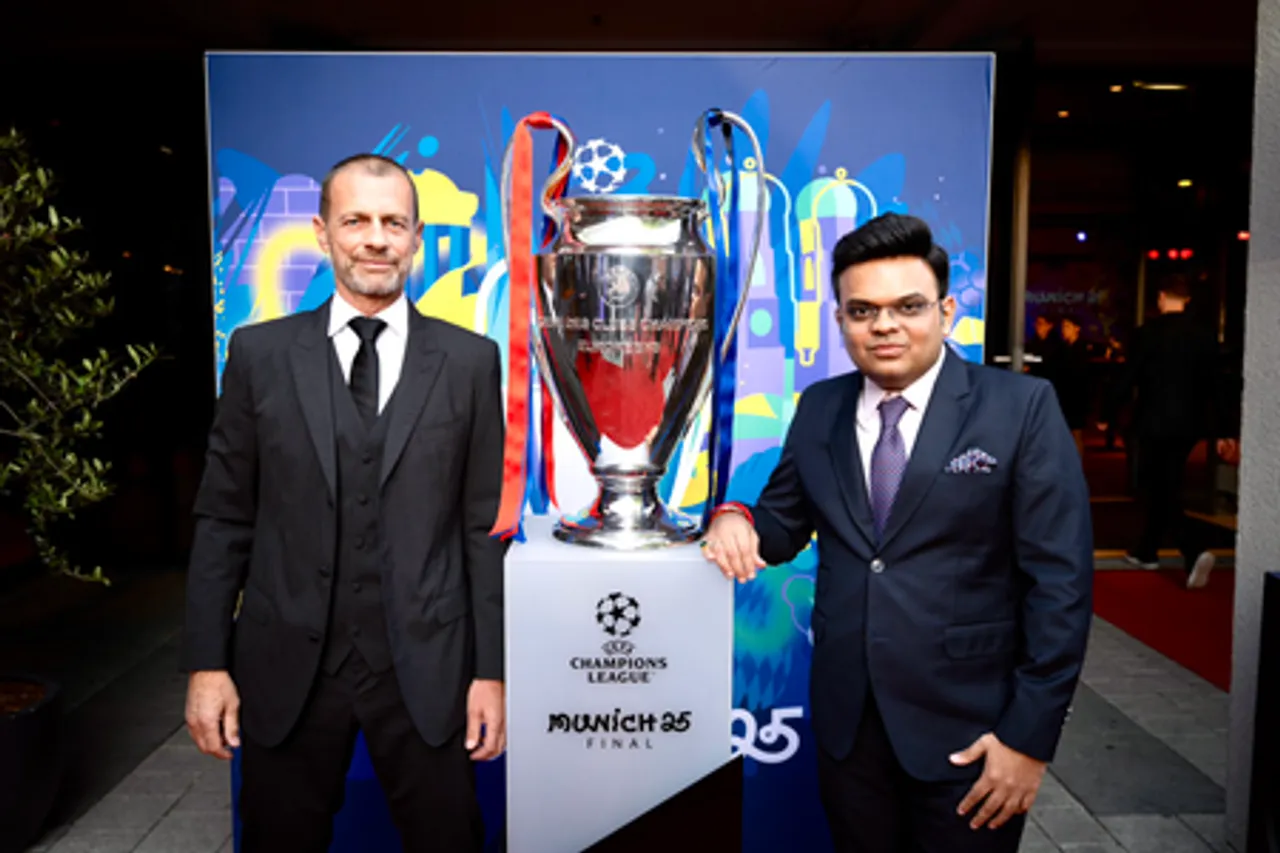 ICC Chairman Shah ‘honoured’ to represent cricket in Munich, meets UEFA President ahead of CL final (Credit: Jay Shah/X)