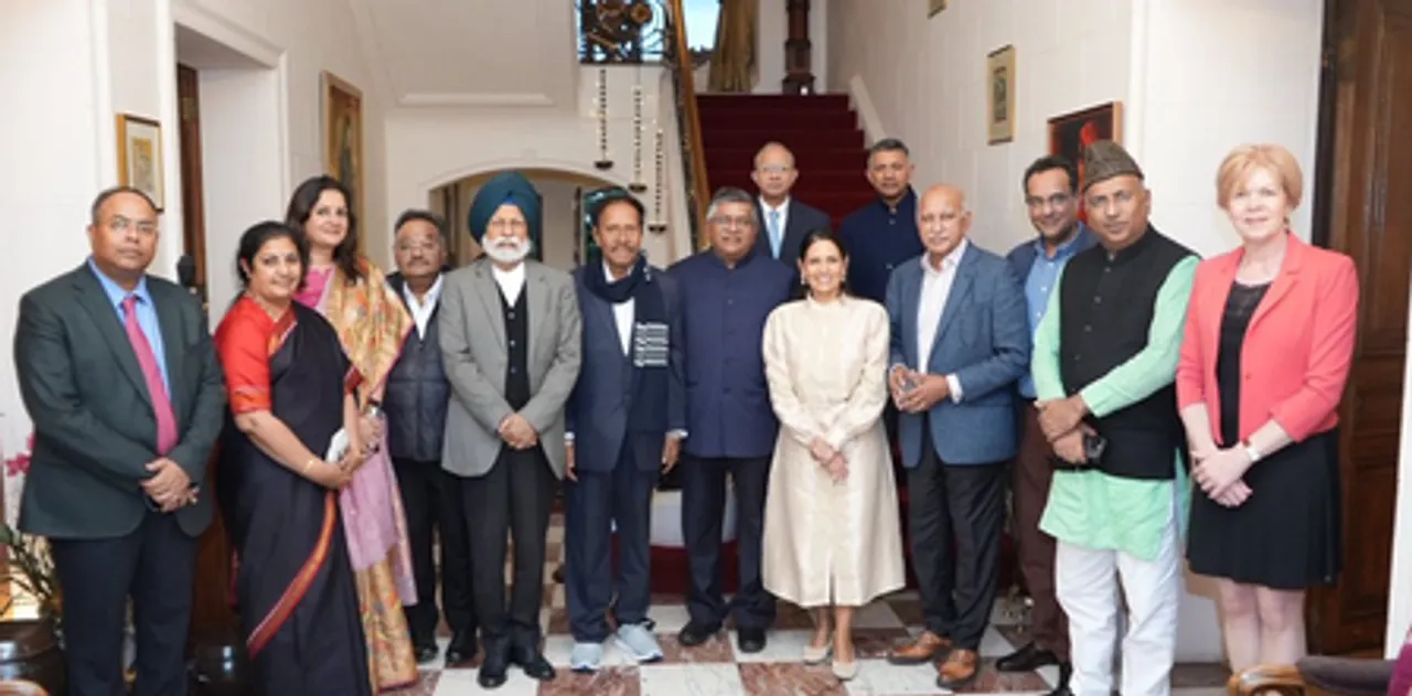 Ravi Shankar Prasad-led delegation meets UK's Shadow Foreign Secretary Priti Patel