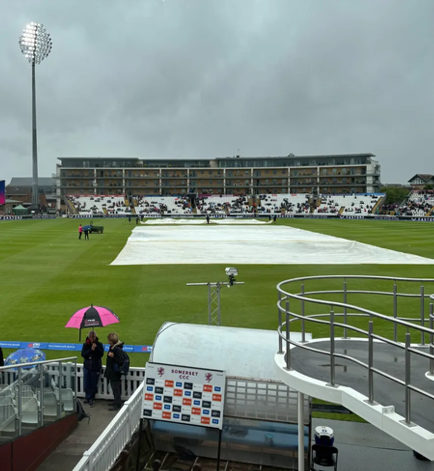 Bad light forces early stumps, England Lions’ trail India ‘A’ by 156 runs on the second day of the 2nd Unofficial Test in at County Ground in Northampton on Saturday. Photo credit: England Cricket