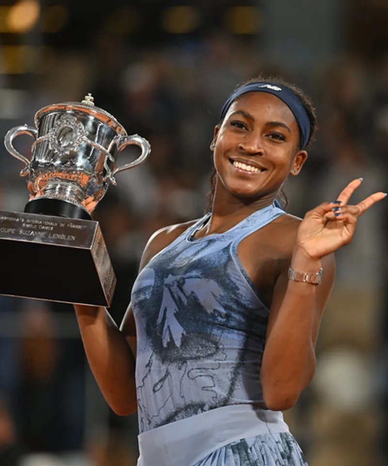 Coco Gauff of the United States fights back to stun Aryna Sabalenka in three sets win in the women's singles final to claim her first French Open title in Paris on Saturday. Photo credit: Roland-Garros/X