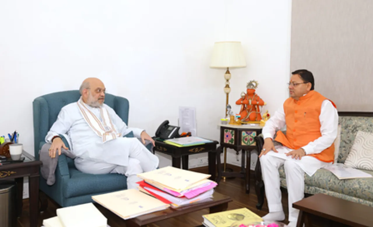 सीएम धामी ने की गृह मंत्री अमित शाह से मुलाकात, राज्य के विकास से जुड़े महत्वपूर्ण विषयों पर की चर्चा