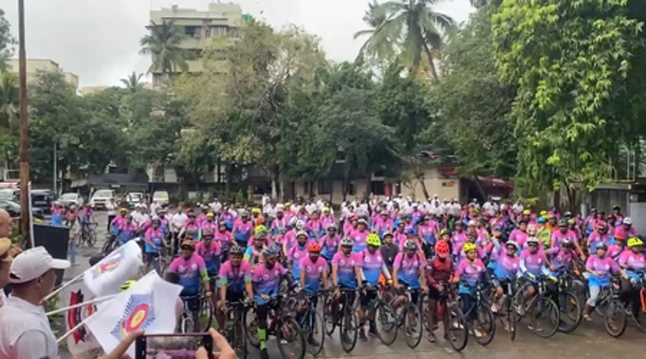 मुंबई: नशीली दवाओं के खिलाफ साइक्लोथॉन का आयोजन,  प्रतिभागियों ने लिया हिस्सा