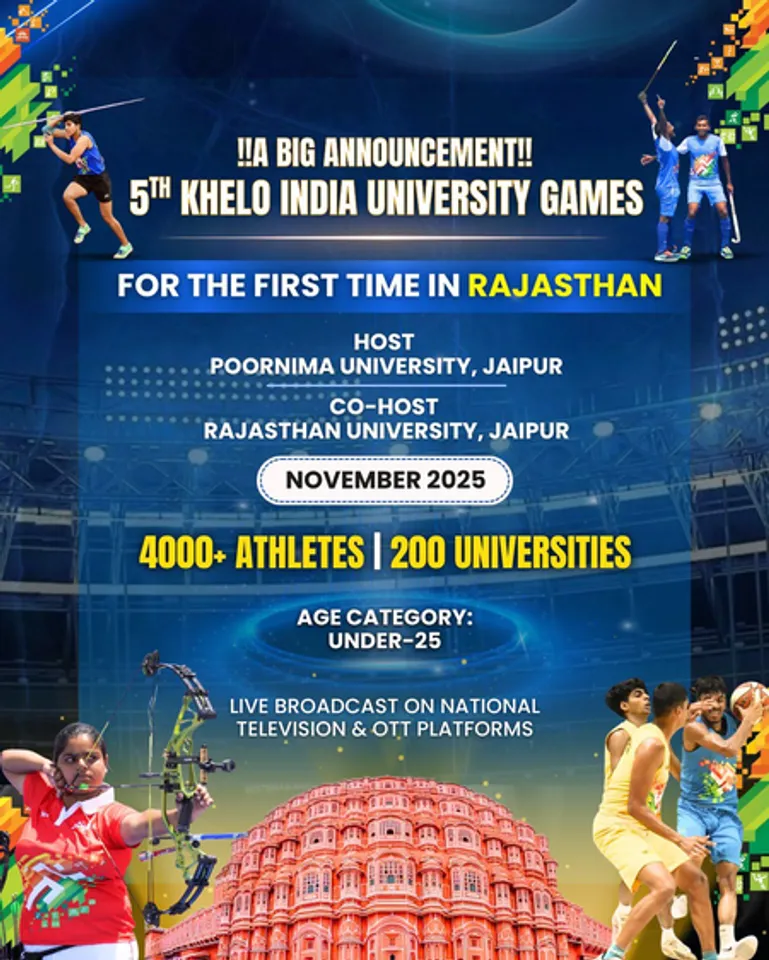Rajasthan to host Khelo India University Games 2025 in November, announces Sports Minister Dr. Mansukh Mandaviya.