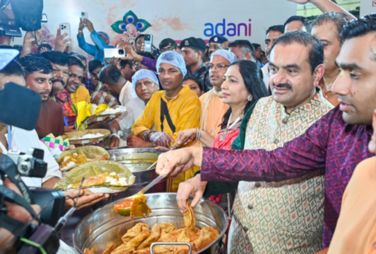 Adani Family Joins in Prasad Preparing in Puri