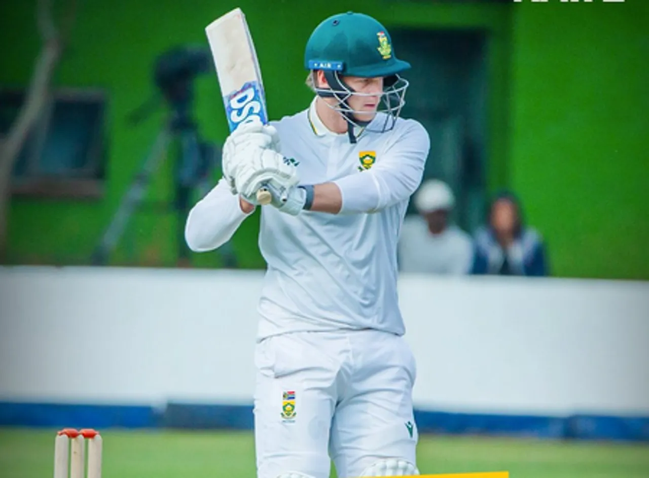 Lhuan-dre Pretorius, Corbin Bosch score maiden tons as Proteas reach 418/9 on Day 1 of the first Test against Zimbabwe at the Queens Sports Club in Bulawayo on Saturday. Photo credit: Proteas Men/X
