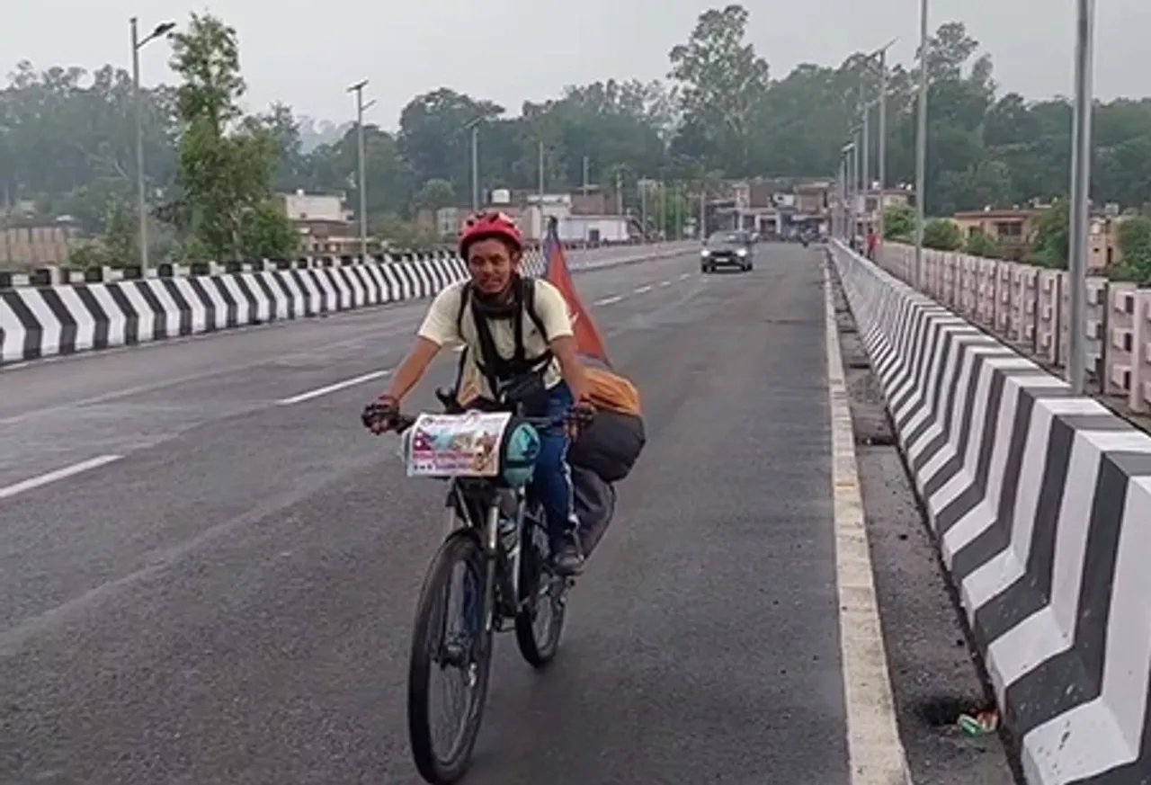 अमरनाथ यात्रा पर साइकिल से निकले नेपाल के सचिन, पर्यावरण संरक्षण का दे रहे संदेश