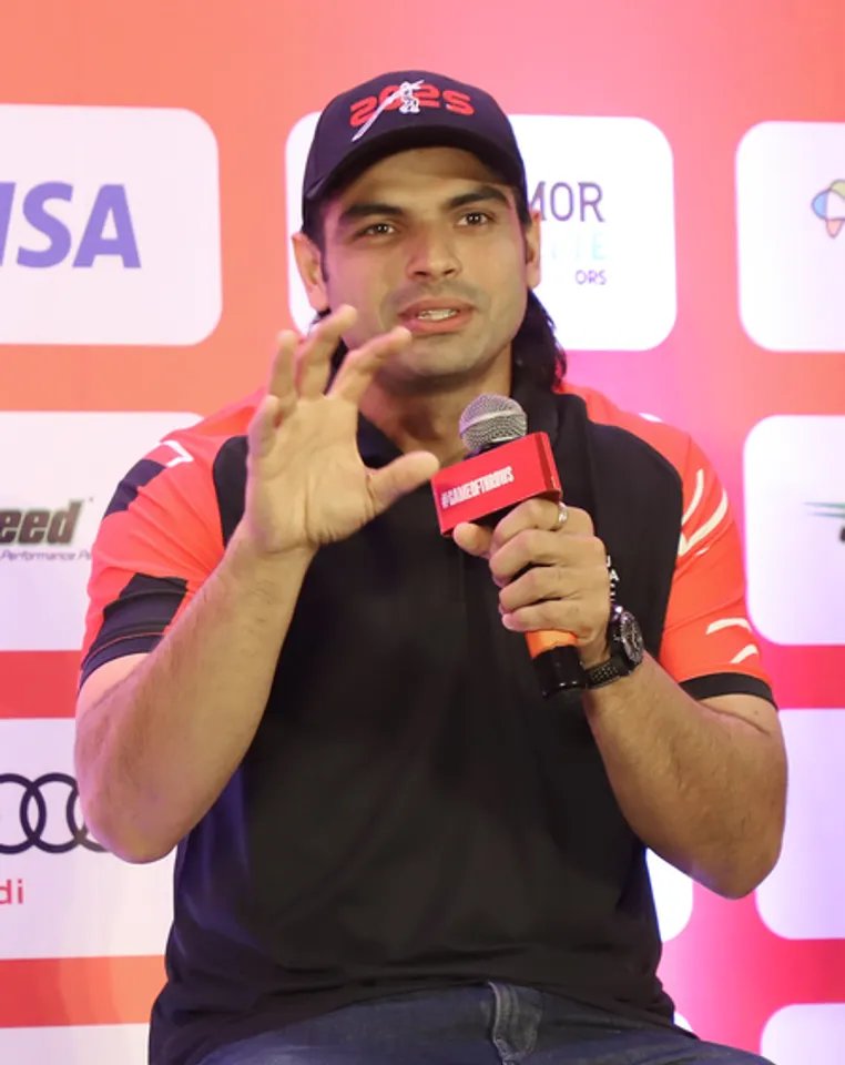 Neeraj Chopra Attends Press Meet in Bengaluru