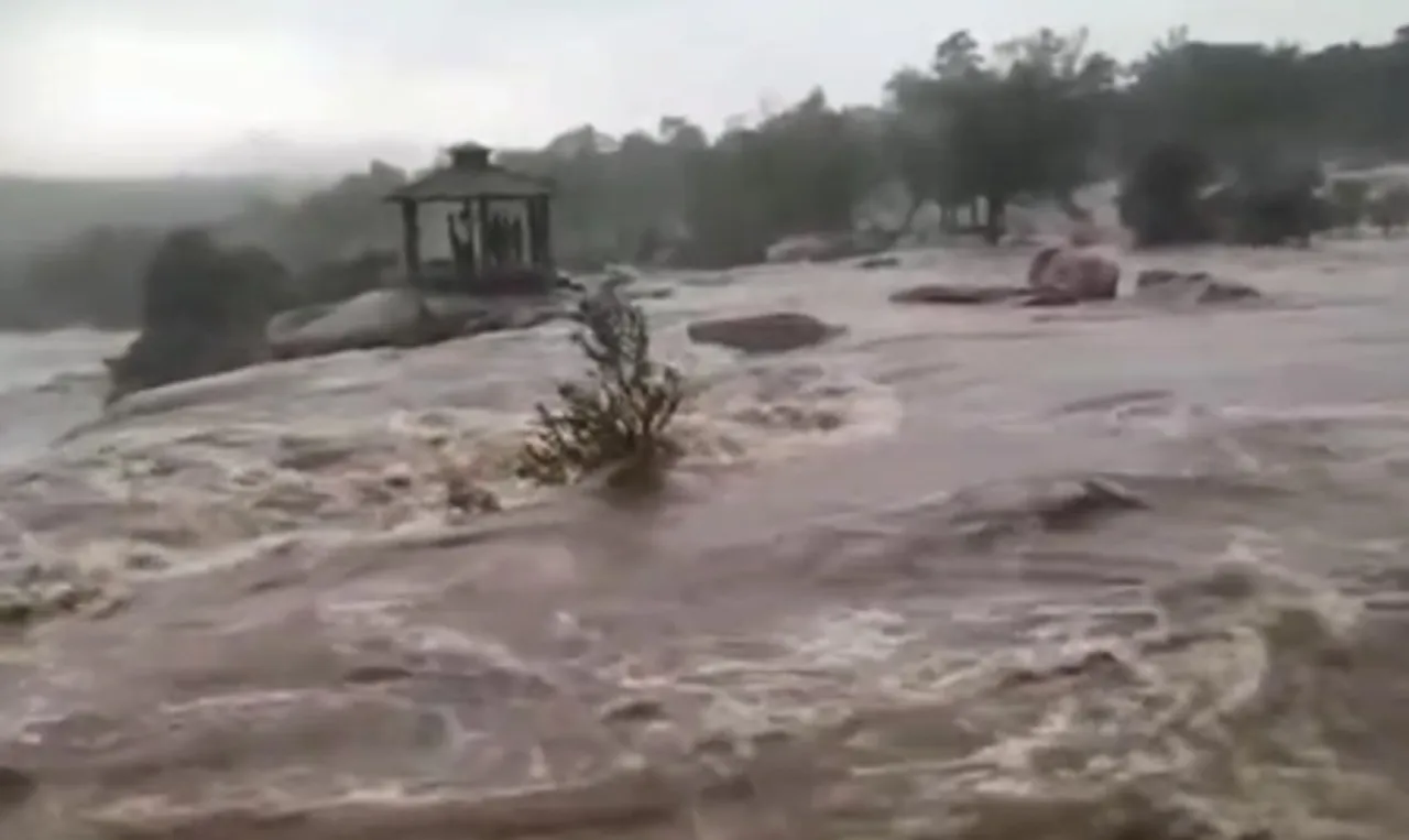 Five tourists trapped in rising water levels at Chhattisgarh waterfall