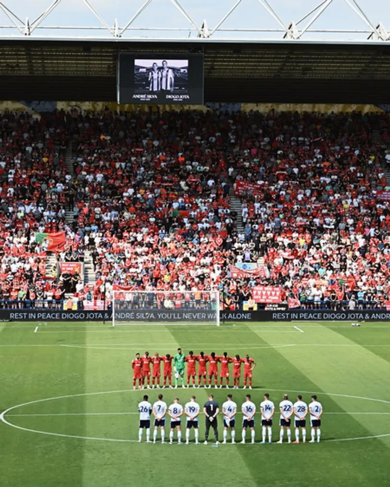 Liverpool begin pre-season with 3-1 win over Preston in emotional tribute to Diogo Jota and brother Andre Silva (Credit: Liverpool)