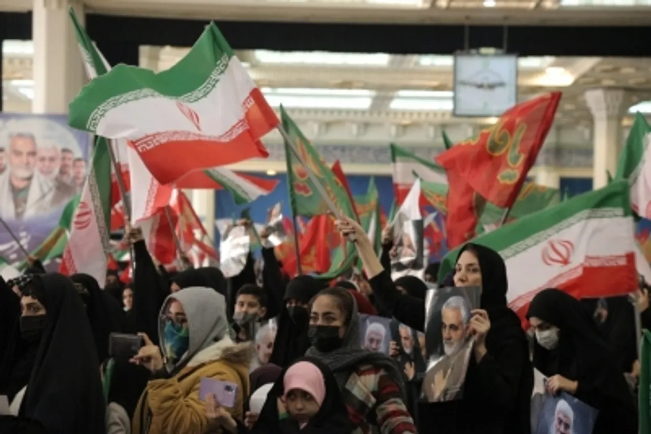 People attend ,Qassem Soleimani,Tehran,