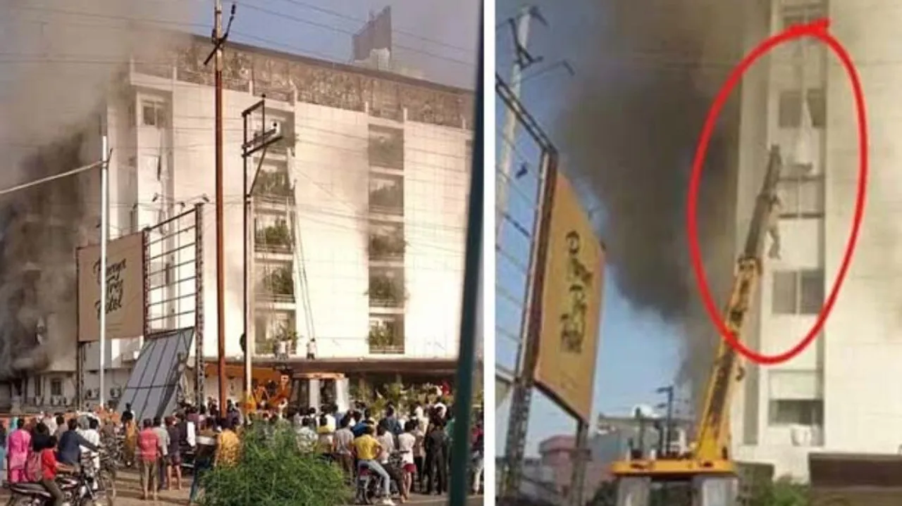 Fire in Papaya Tree Hotel