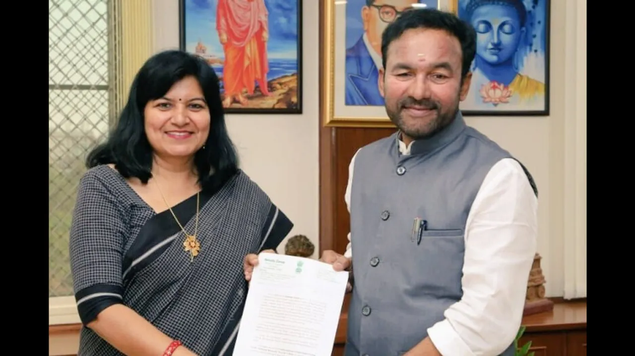  Aparajita Sarangi meet G Kishan Reddy