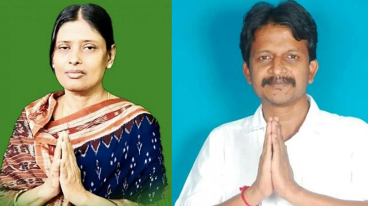 Brajrajnagar MLA Alaka Mohanty  and Bhatli MLA Sushant Singh