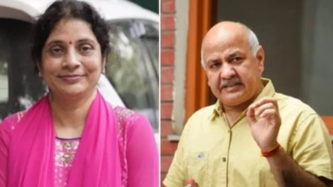 Manish Sisodia with wife