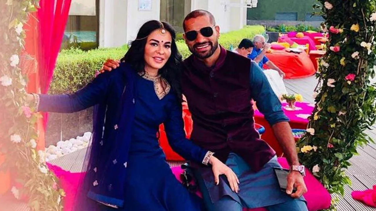 Shikhar Dhawan And His Wife 