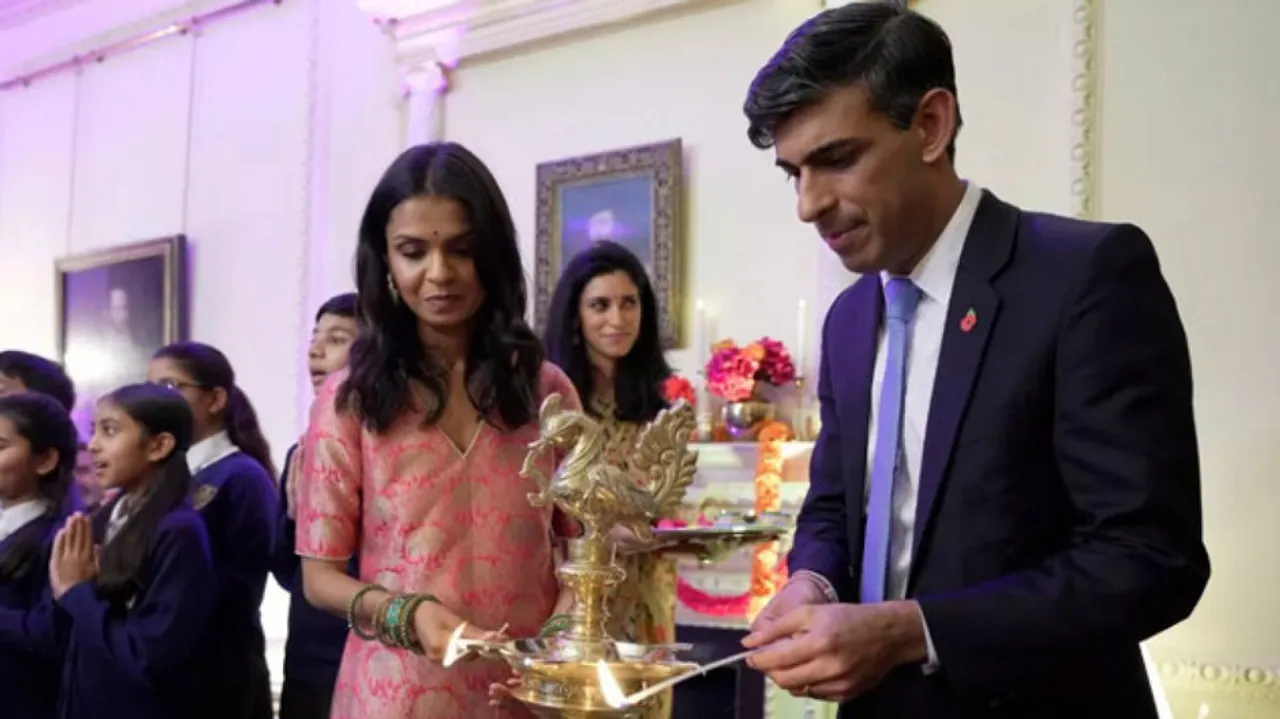 UK pm rishi sunak and wife akshata murthy