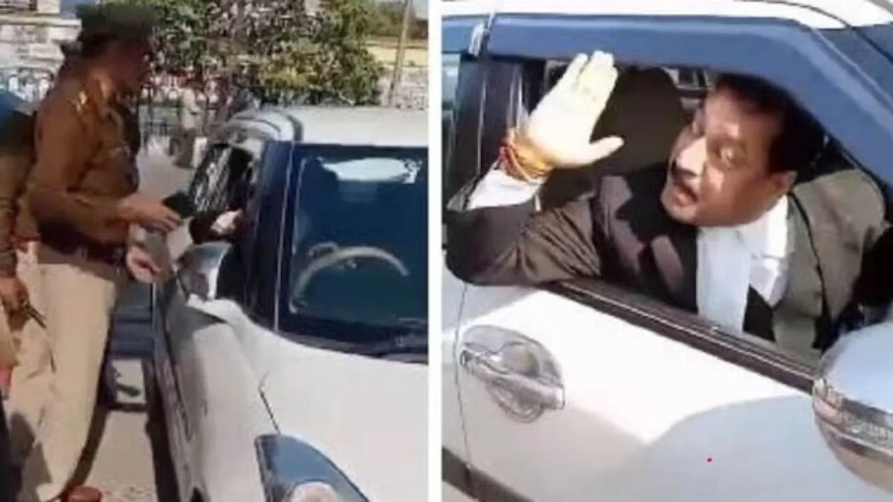 Lawyer hurls abuses at cop