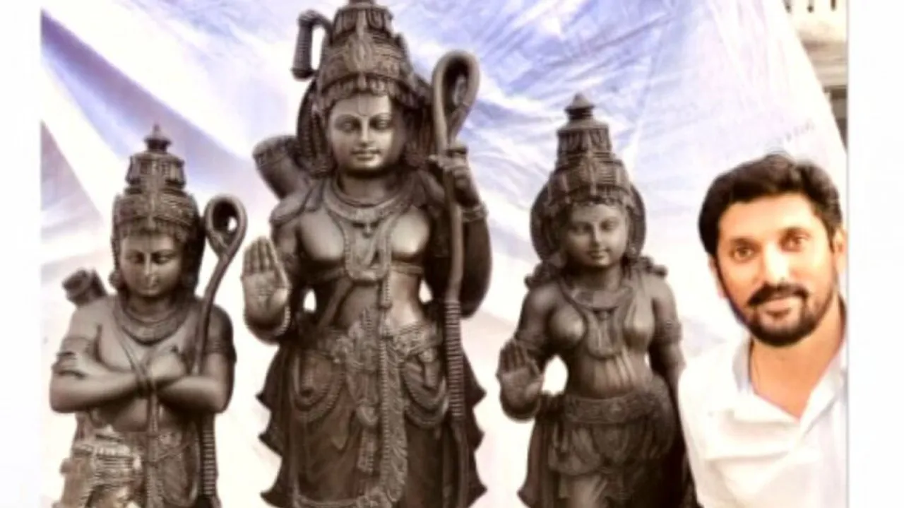 Arun with his creation