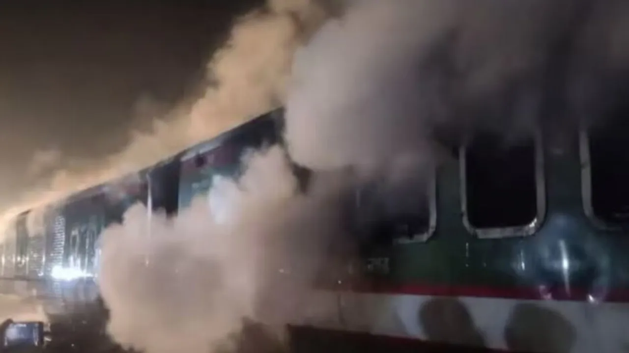 Fire In Train 