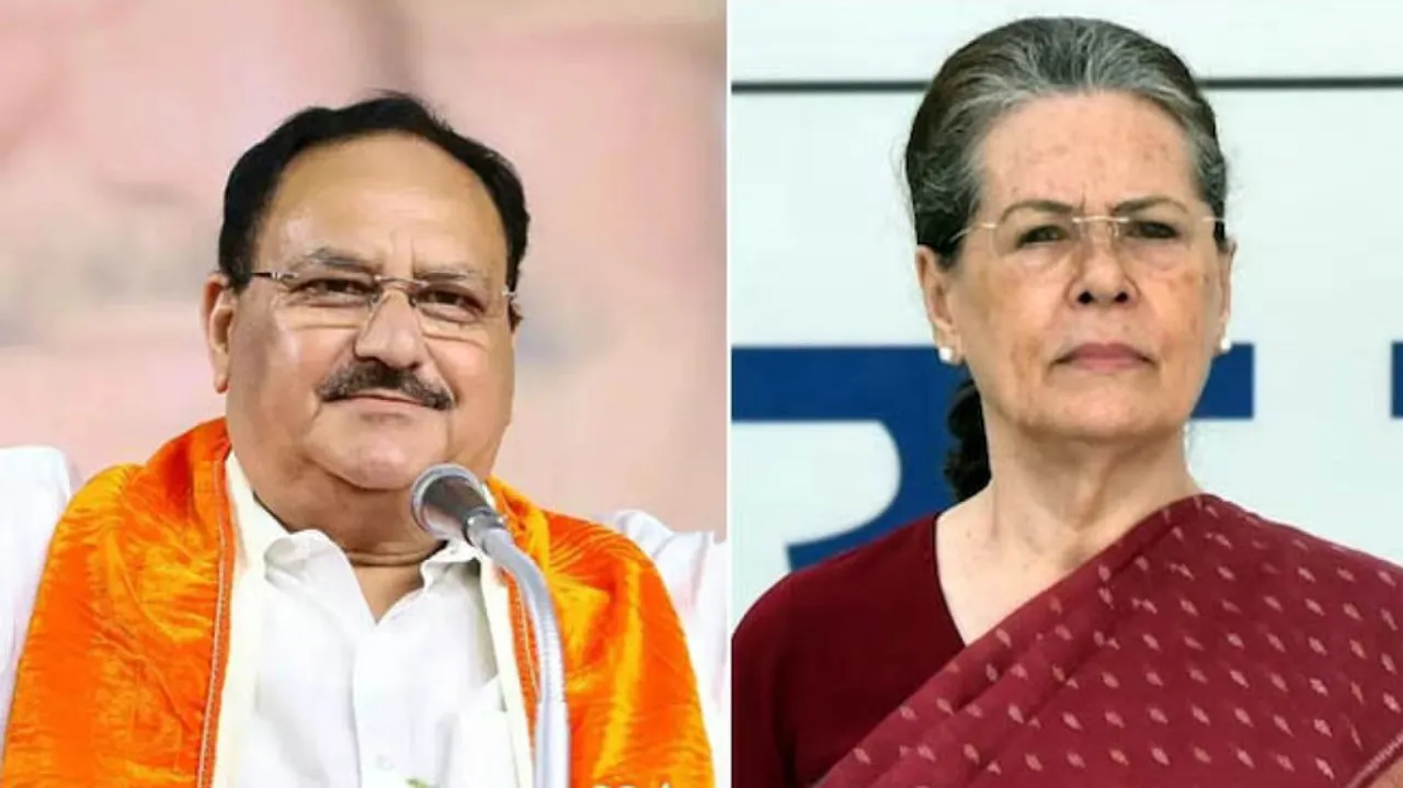 JP Nadda and Sonia Gandhi