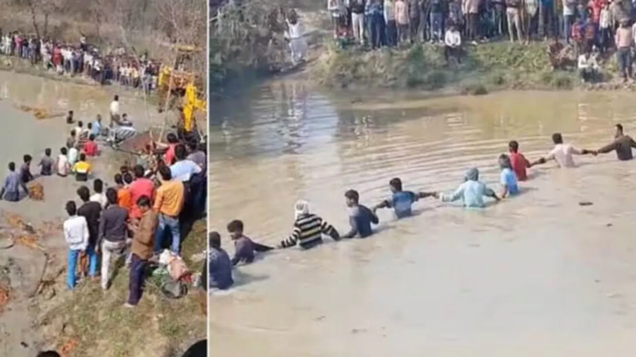 Tractor trolley drowned