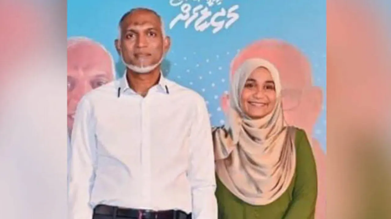 Mohamed Muizzu And Mariyam Shiuna